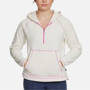 Carter's Cream Hoodie with Pink Trim